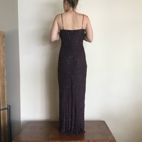 Montage by Mon Cheri Spaghetti Strap Sequined Column Dress - Picture 6 of 15